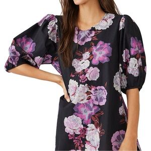 EUC Free People Midnight Combo Maye Poplin Tunic Size M